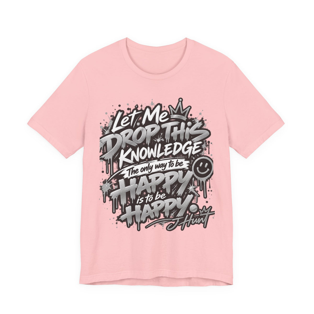 J Hunt | HAPPY Graffiti Signature Tee Silver Edition