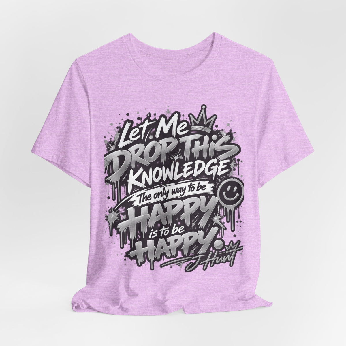 J Hunt | HAPPY Graffiti Signature Tee Silver Edition