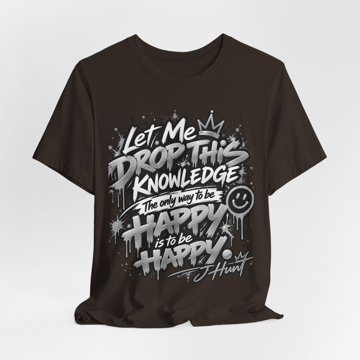 J Hunt | HAPPY Graffiti Signature Tee Silver Edition