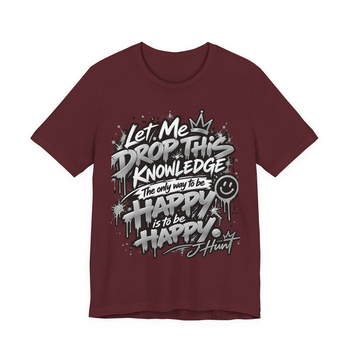 J Hunt | HAPPY Graffiti Signature Tee Silver Edition
