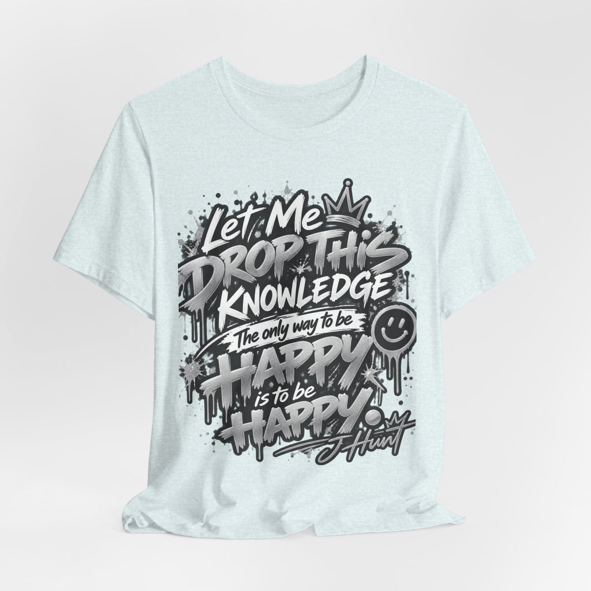 J Hunt | HAPPY Graffiti Signature Tee Silver Edition