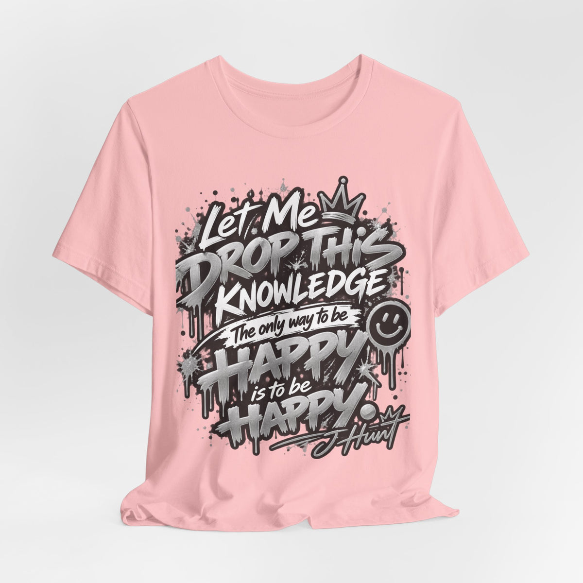 J Hunt | HAPPY Graffiti Signature Tee Silver Edition