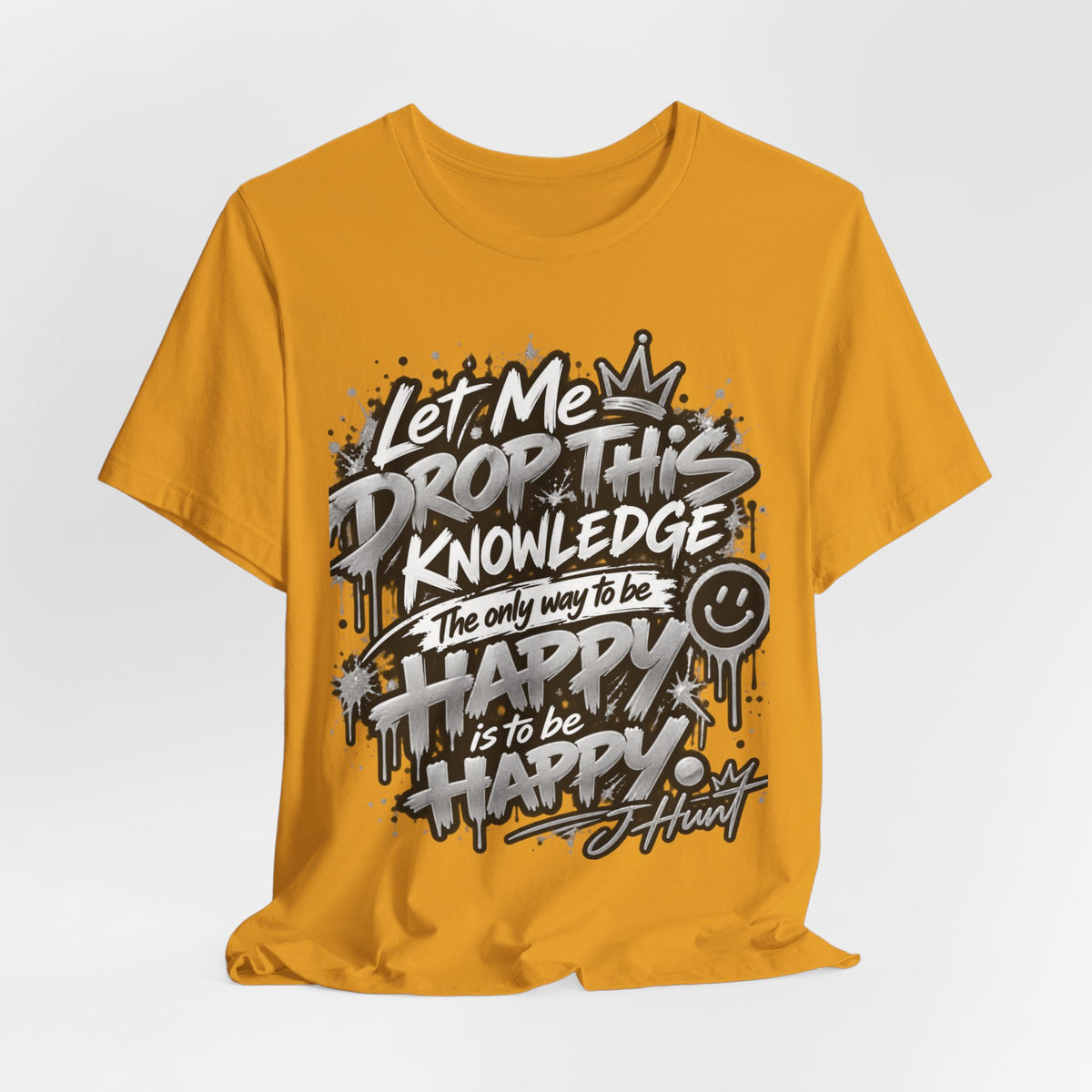 J Hunt | HAPPY Graffiti Signature Tee Silver Edition