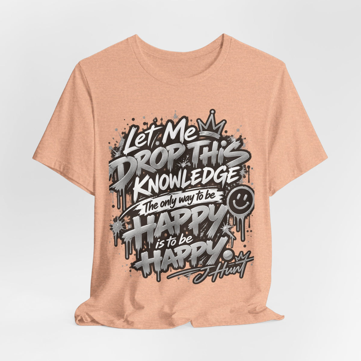 J Hunt | HAPPY Graffiti Signature Tee Silver Edition